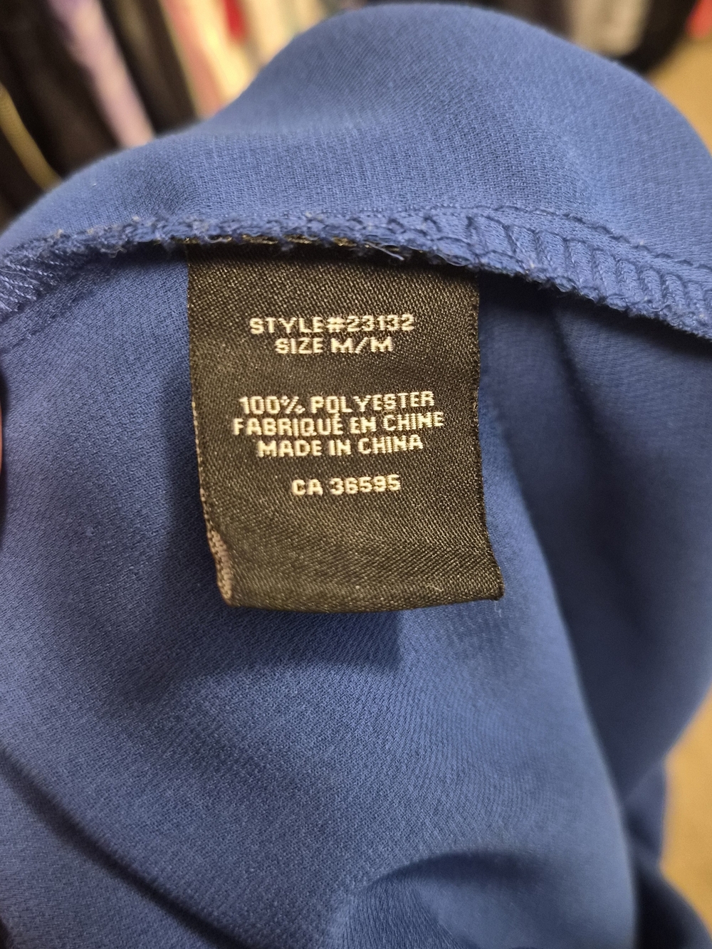 mandee Split V-Neck 3/4 Sleeve Blouse in Royal Blue - Picture 5 of 5